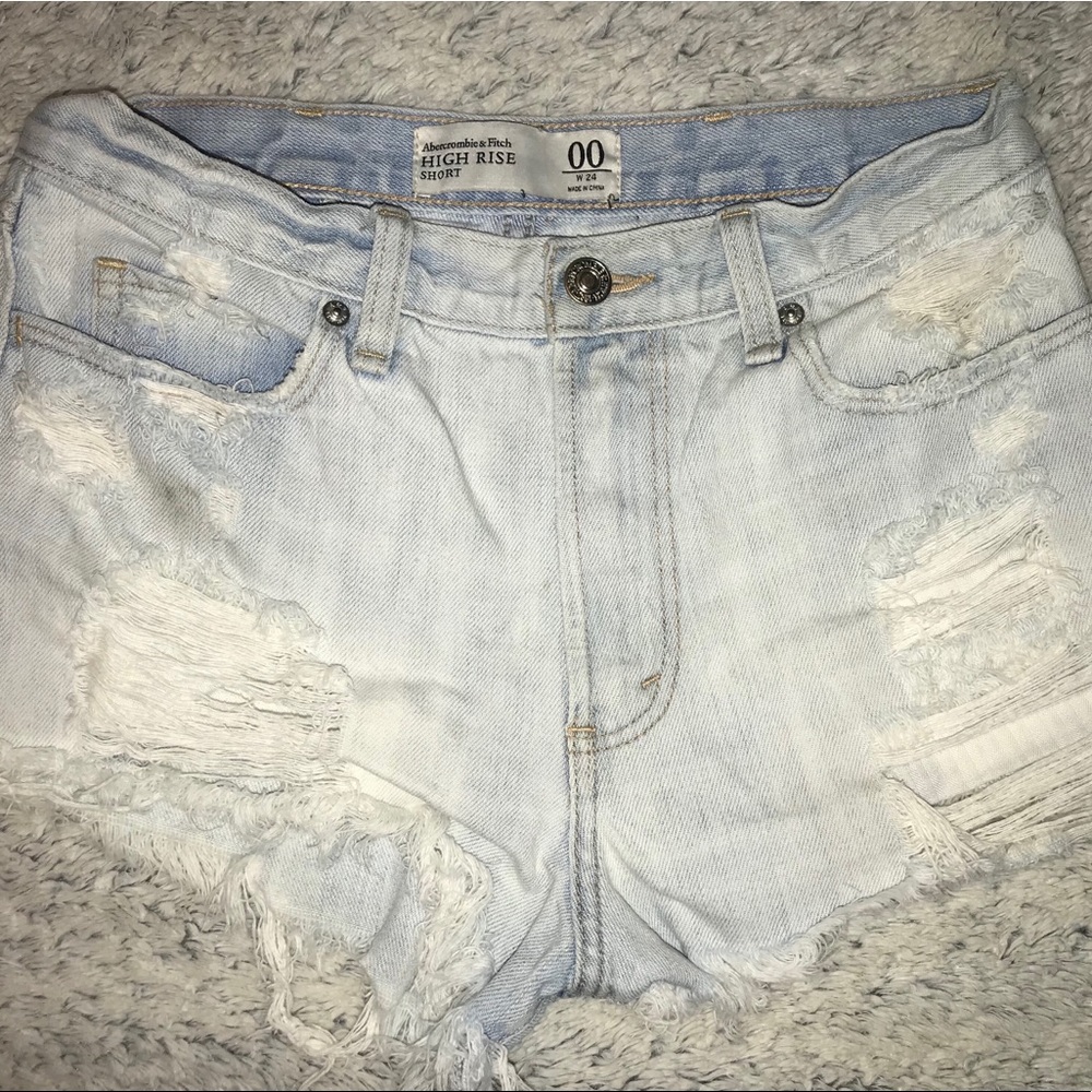 Abercrombie denim cut off shorts high rise